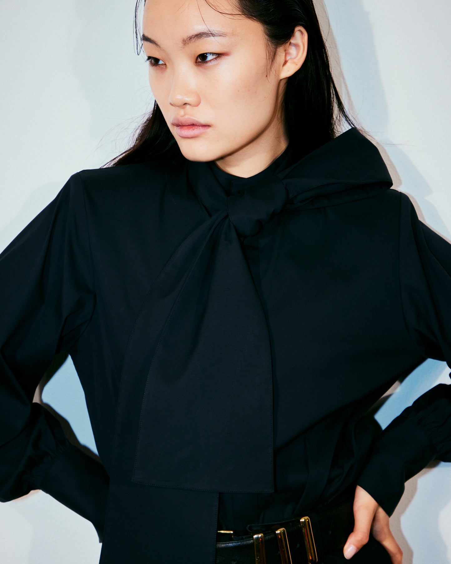 Big bow dress shirt