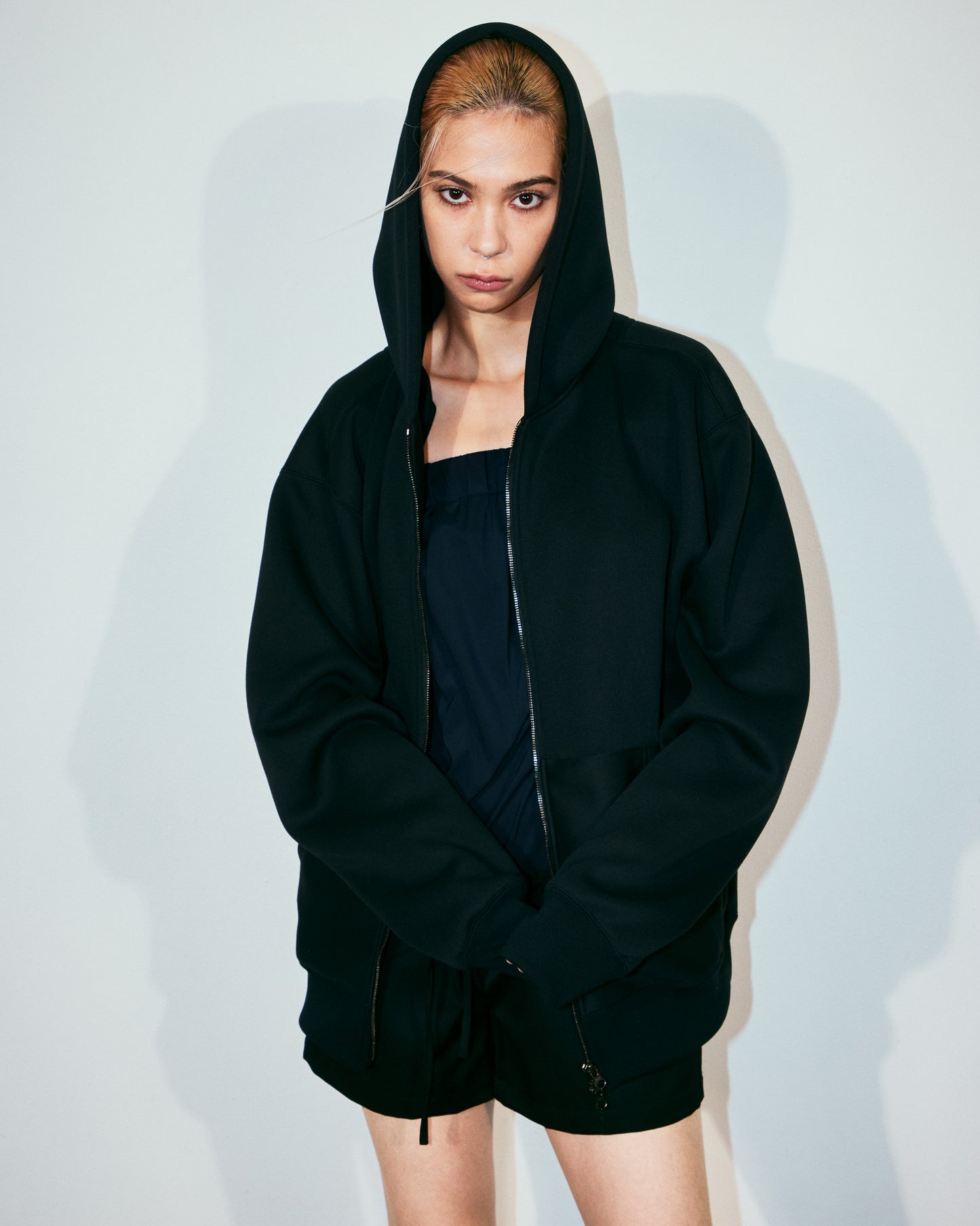 Eco pet over shoulder hoodie