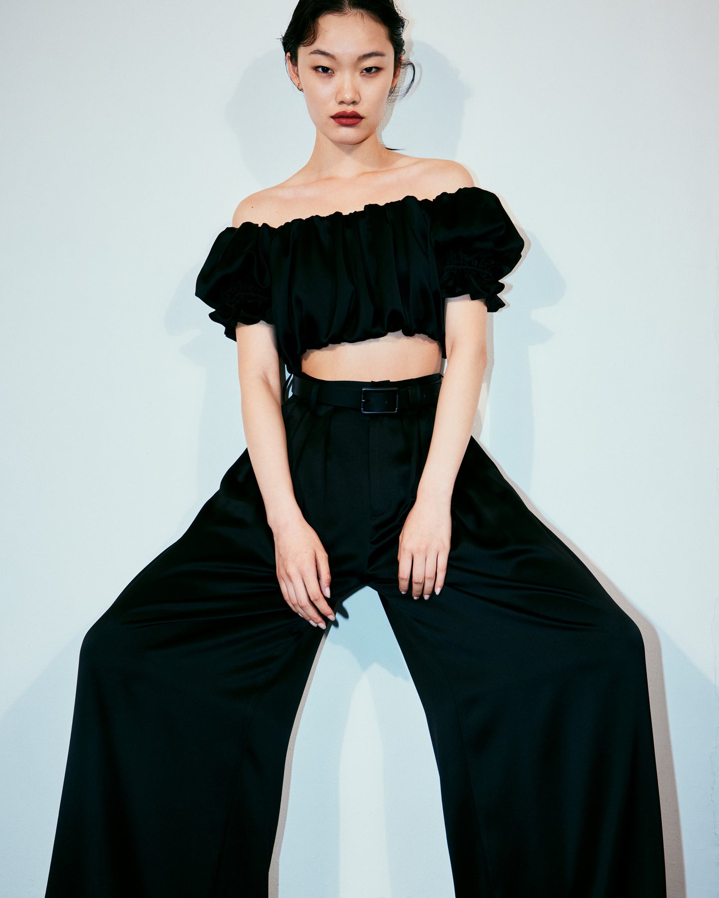 Gathered bare top