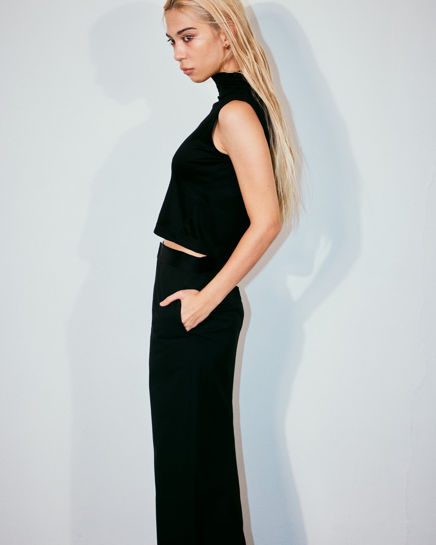 Viscose high neck p/o