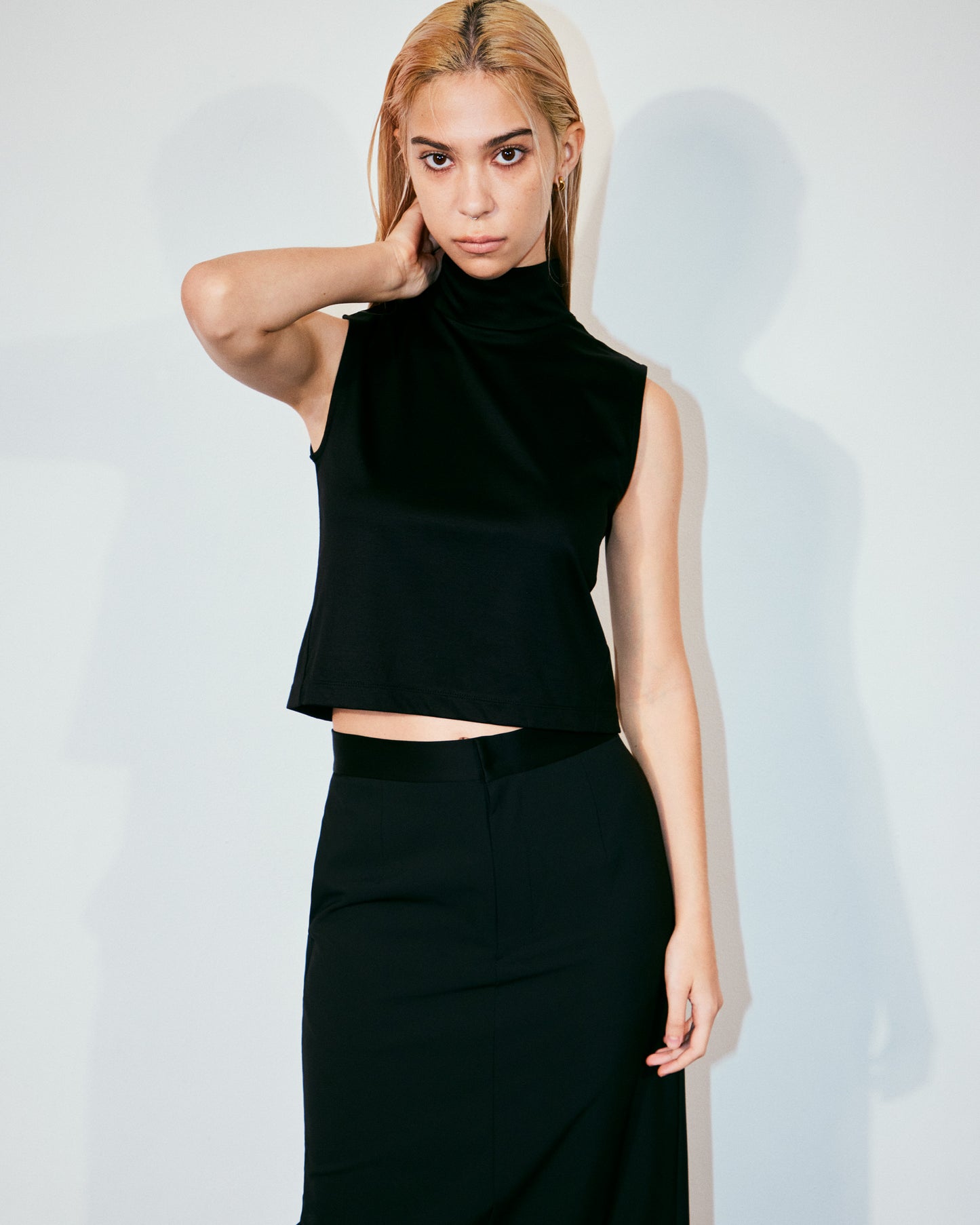 Viscose high neck p/o