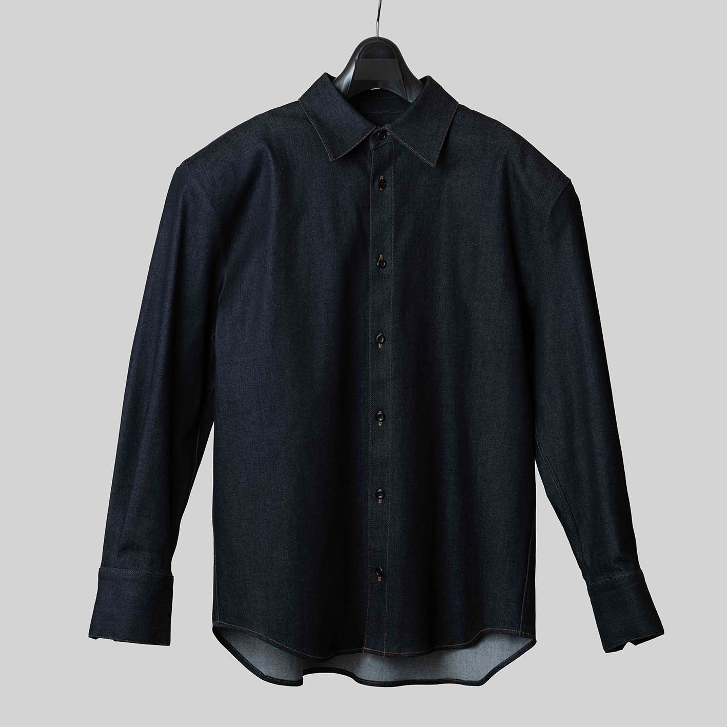 Unisex over shoulder denim shirt