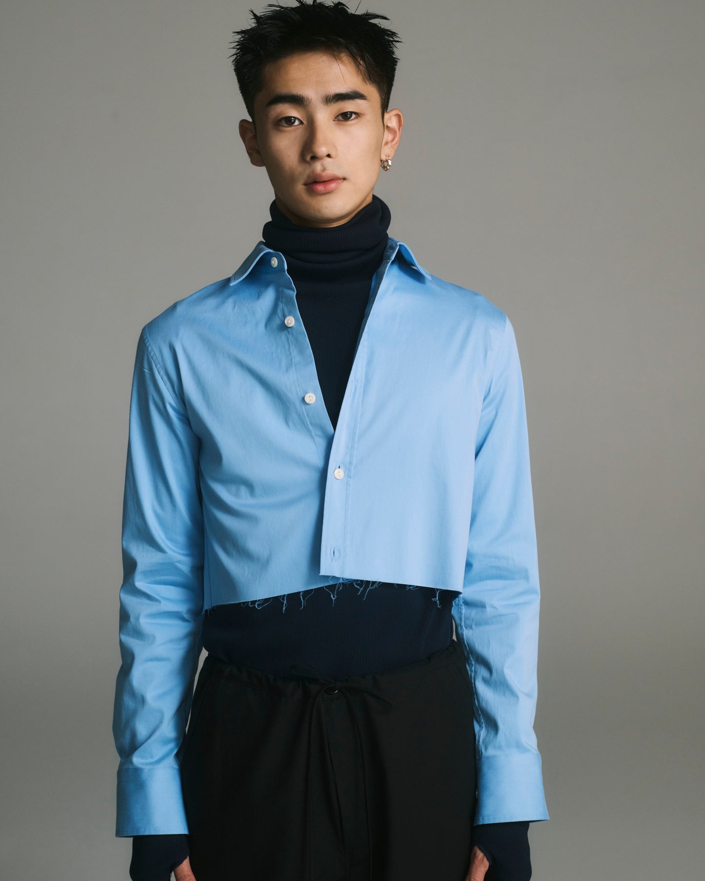 CROPPED WIDE COLOR SHIRT