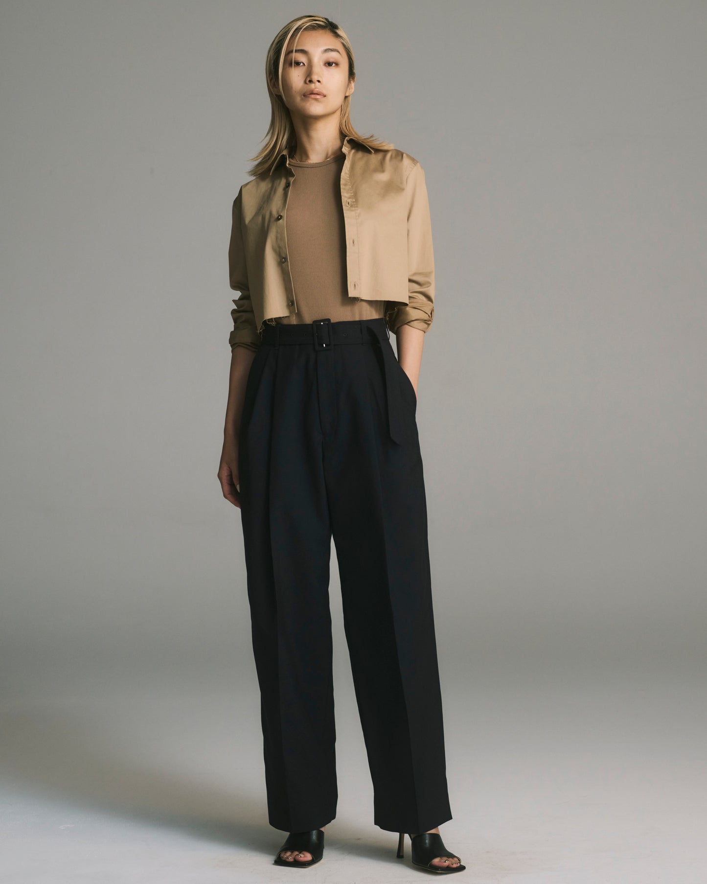 CROPPED WIDE COLOR SHIRT