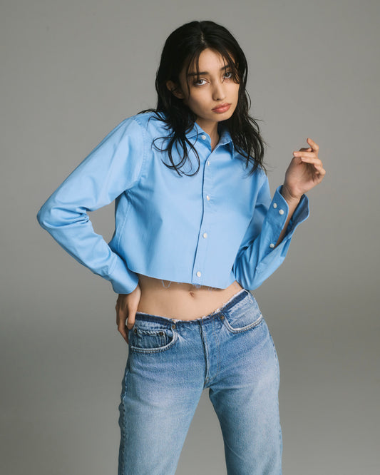 CROPPED WIDE COLOR SHIRT